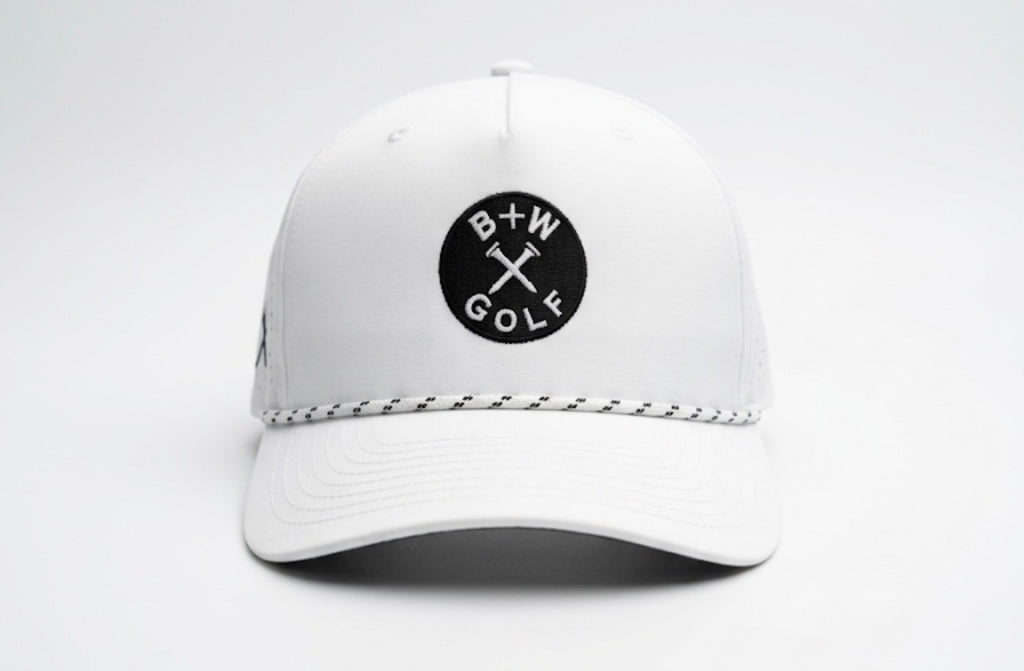 The Black and White Golf Rope Hat (White)