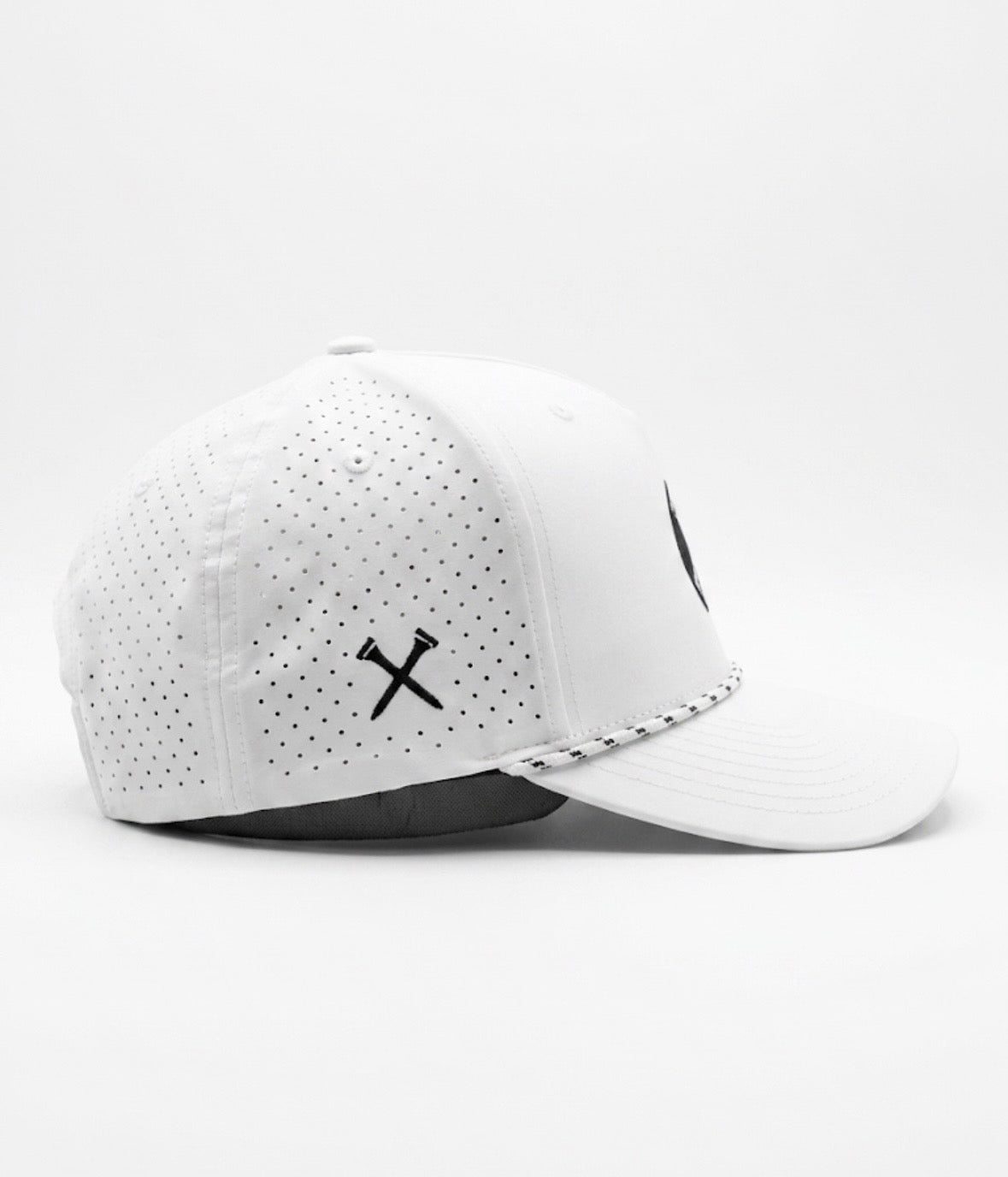 The Black and White Golf Rope Hat (White)