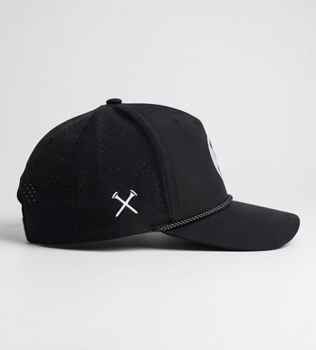 The Black and White Golf Rope Hat (Black)